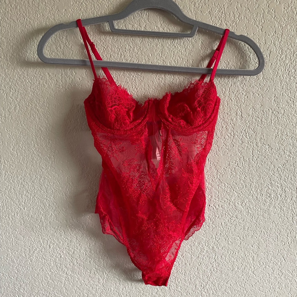Victoria’s Secret Red Lace Teddy